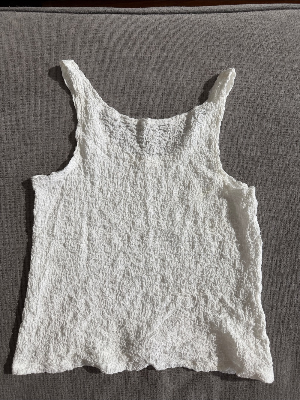 Reserved Women’s White Textured Tank Top Size L